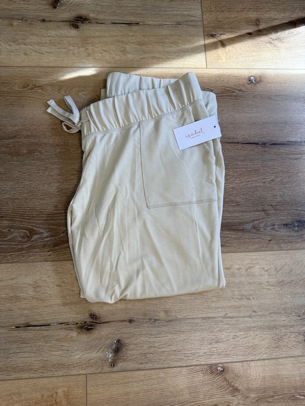 Isabel Maternity Jogger Pants NWT Beige XXL
